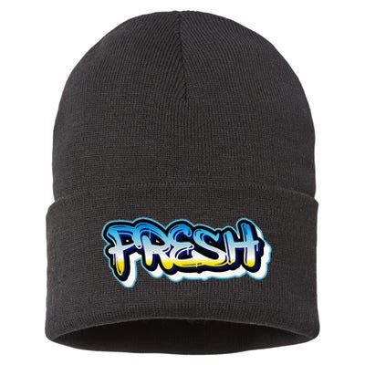 Fresh Old School Graffiti Style Funny Graffiti Graphic Sustainable Knit Beanie