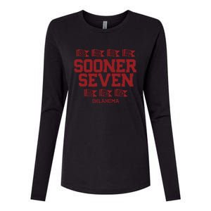 Funny Oklahoma Softball Sooner Seven Womens Cotton Relaxed Long Sleeve T-Shirt