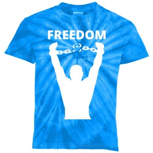 Freedom Of Speech Breaking Away The Chains Gift Kids Tie-Dye T-Shirt