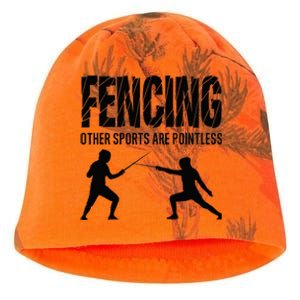 Fencing Other Sports Are Pointless Fencer Epee Fencing Kati - Camo Knit Beanie