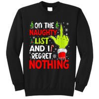 Funny On The List Of Naughty And I Regret Nothing Christmas Sweatshirt