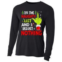 Funny On The List Of Naughty And I Regret Nothing Christmas Cooling Performance Long Sleeve Crew