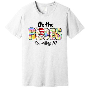 Funny Oh The Places YouLl Go When You Read Premium T-Shirt