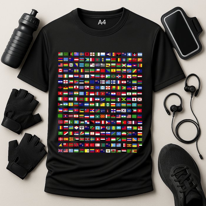 Flags Of The Countries Of The World 287 Flag International Cooling Performance Crew T-Shirt