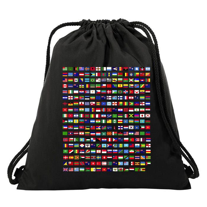 Flags Of The Countries Of The World 287 Flag International Drawstring Bag