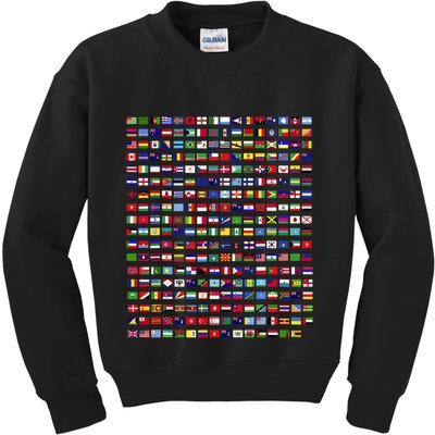 Flags Of The Countries Of The World 287 Flag International Kids Sweatshirt