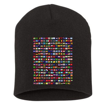 Flags Of The Countries Of The World 287 Flag International Short Acrylic Beanie