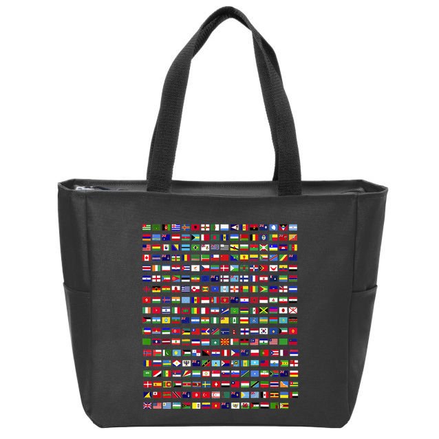 Flags Of The Countries Of The World 287 Flag International Zip Tote Bag