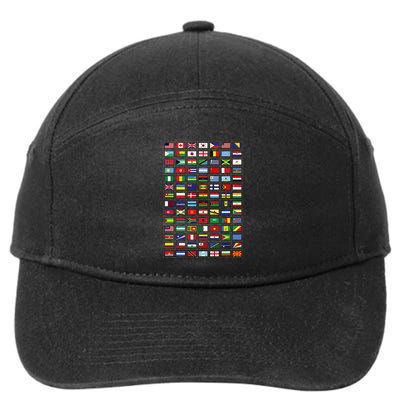 Flags Of The Countries Of The World International Earth Day 7-Panel Snapback Hat