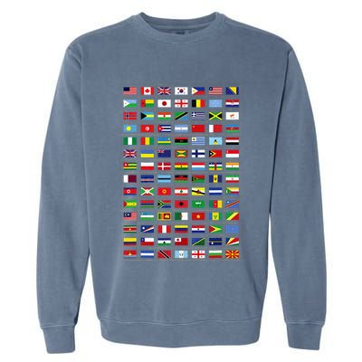 Flags Of The Countries Of The World International Earth Day Garment-Dyed Sweatshirt