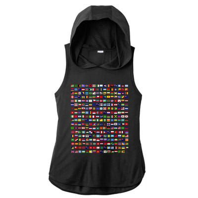 Flags Of The Countries Of The World 287 Flag International Ladies PosiCharge Tri-Blend Wicking Draft Hoodie Tank