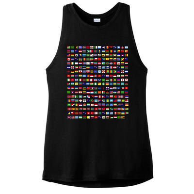 Flags Of The Countries Of The World 287 Flag International Ladies PosiCharge Tri-Blend Wicking Tank