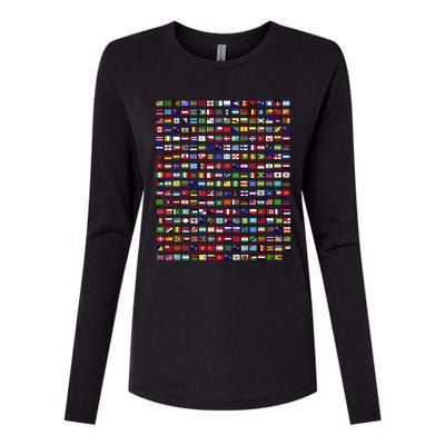 Flags Of The Countries Of The World 287 Flag International Womens Cotton Relaxed Long Sleeve T-Shirt