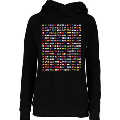 Flags Of The Countries Of The World 287 Flag International Womens Funnel Neck Pullover Hood