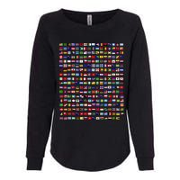 Flags Of The Countries Of The World 287 Flag International Womens California Wash Sweatshirt