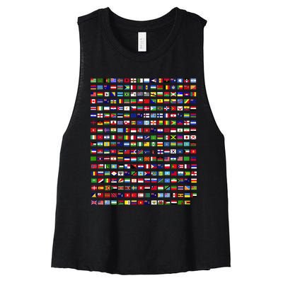 Flags Of The Countries Of The World 287 Flag International Women's Racerback Cropped Tank