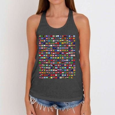 Flags Of The Countries Of The World 287 Flag International Women's Knotted Racerback Tank