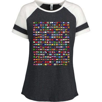 Flags Of The Countries Of The World 287 Flag International Enza Ladies Jersey Colorblock Tee