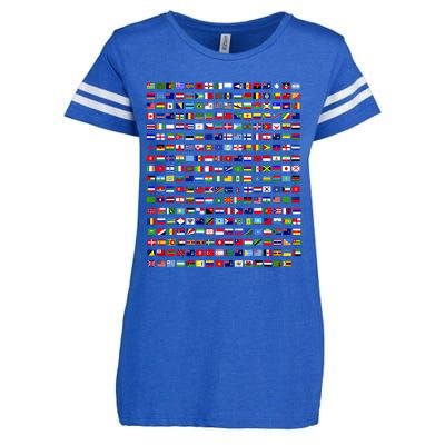 Flags Of The Countries Of The World 287 Flag International Enza Ladies Jersey Football T-Shirt