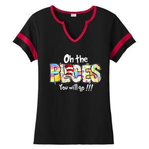 Funny Oh The Places Youll Go When You Read Ladies Halftime Notch Neck Tee