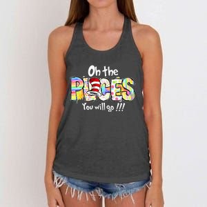 Funny Oh The Places Youll Go When You Read Women's Knotted Racerback Tank