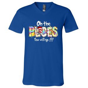 Funny Oh The Places Youll Go When You Read V-Neck T-Shirt