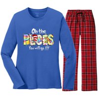 Funny Oh The Places Youll Go When You Read Women's Long Sleeve Flannel Pajama Set 