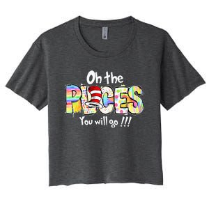 Funny Oh The Places Youll Go When You Read Women's Crop Top Tee