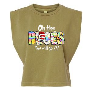 Funny Oh The Places Youll Go When You Read Garment-Dyed Women's Muscle Tee