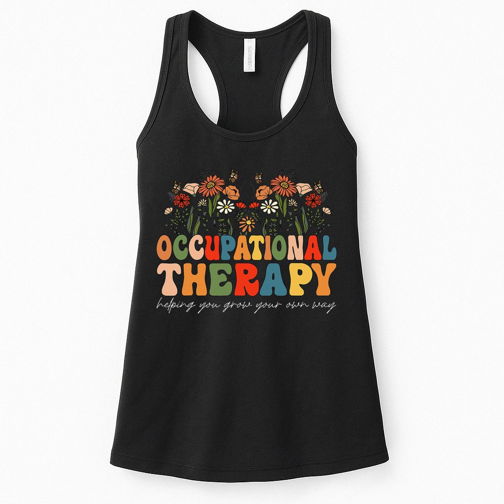Floral Occupational Therapy Wildflowers Occupational Therapy Womens Tank Top