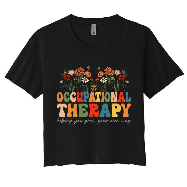 Floral Occupational Therapy Wildflowers Occupational Therapy Crop Top