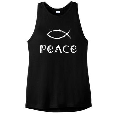 Fruit Of The Spirit Galatians Verse Christian Peace Ladies PosiCharge Tri-Blend Wicking Tank