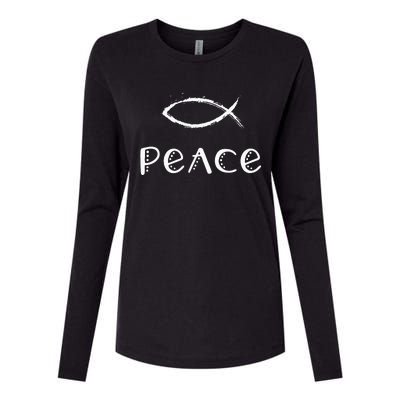 Fruit Of The Spirit Galatians Verse Christian Peace Womens Cotton Relaxed Long Sleeve T-Shirt