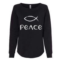 Fruit Of The Spirit Galatians Verse Christian Peace Womens California Wash Sweatshirt