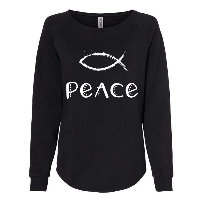 Fruit Of The Spirit Galatians Verse Christian Peace Womens California Wash Sweatshirt