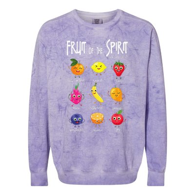 Fruit Of The Spirit Christian Faith Jesus God Lover Colorblast Crewneck Sweatshirt