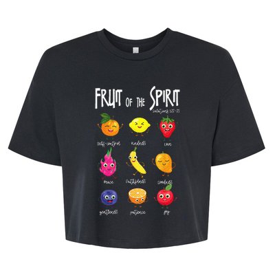 Fruit Of The Spirit Christian Faith Jesus God Lover Bella+Canvas Jersey Crop Tee