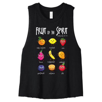 Fruit Of The Spirit Christian Faith Jesus God Lover Women's Racerback Cropped Tank