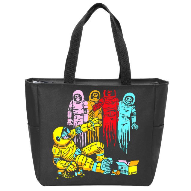 Funny Odmno The Madness Of Missions 6 Zip Tote Bag