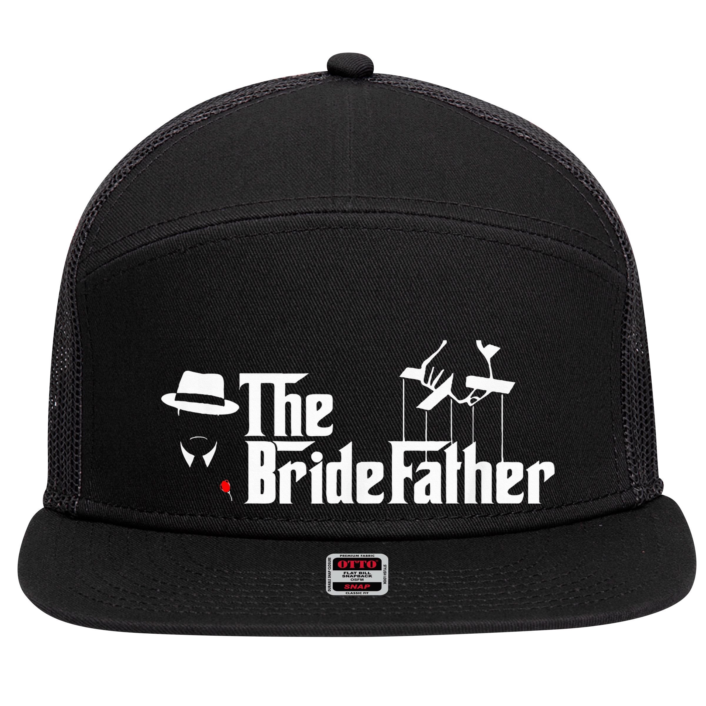 Father Of The Bride The Bridefather 7 Panel Mesh Trucker Snapback Hat