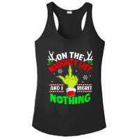 Funny On The List Of Naughty And I Regret Nothing Christmas Ladies PosiCharge Competitor Racerback Tank