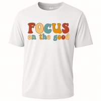 Focus On The Good Retro Quote Cooling Performance Crew T-Shirt