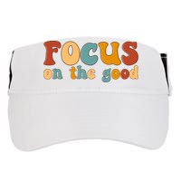 Focus On The Good Retro Quote Adult Drive Performance Visor