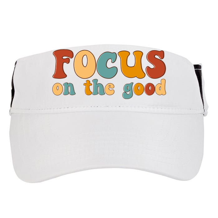 Focus On The Good Retro Quote Adult Drive Performance Visor