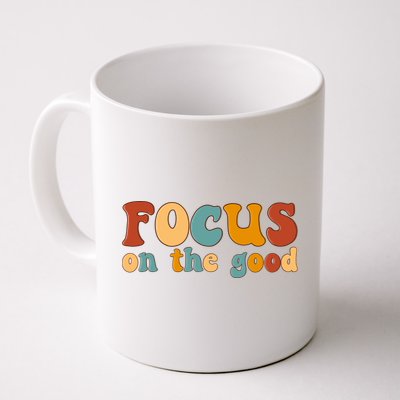 Focus On The Good Retro Quote Mug