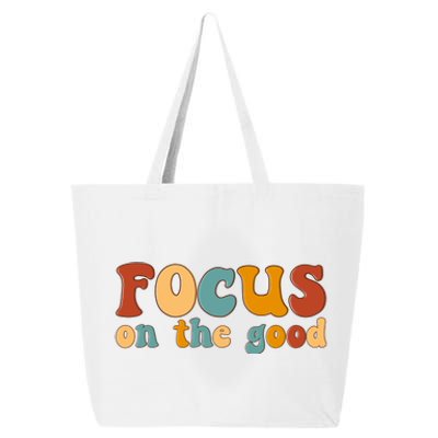 Focus On The Good Retro Quote 25L Jumbo Tote