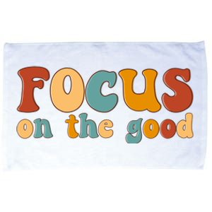 Focus On The Good Retro Quote Microfiber Hand Towel