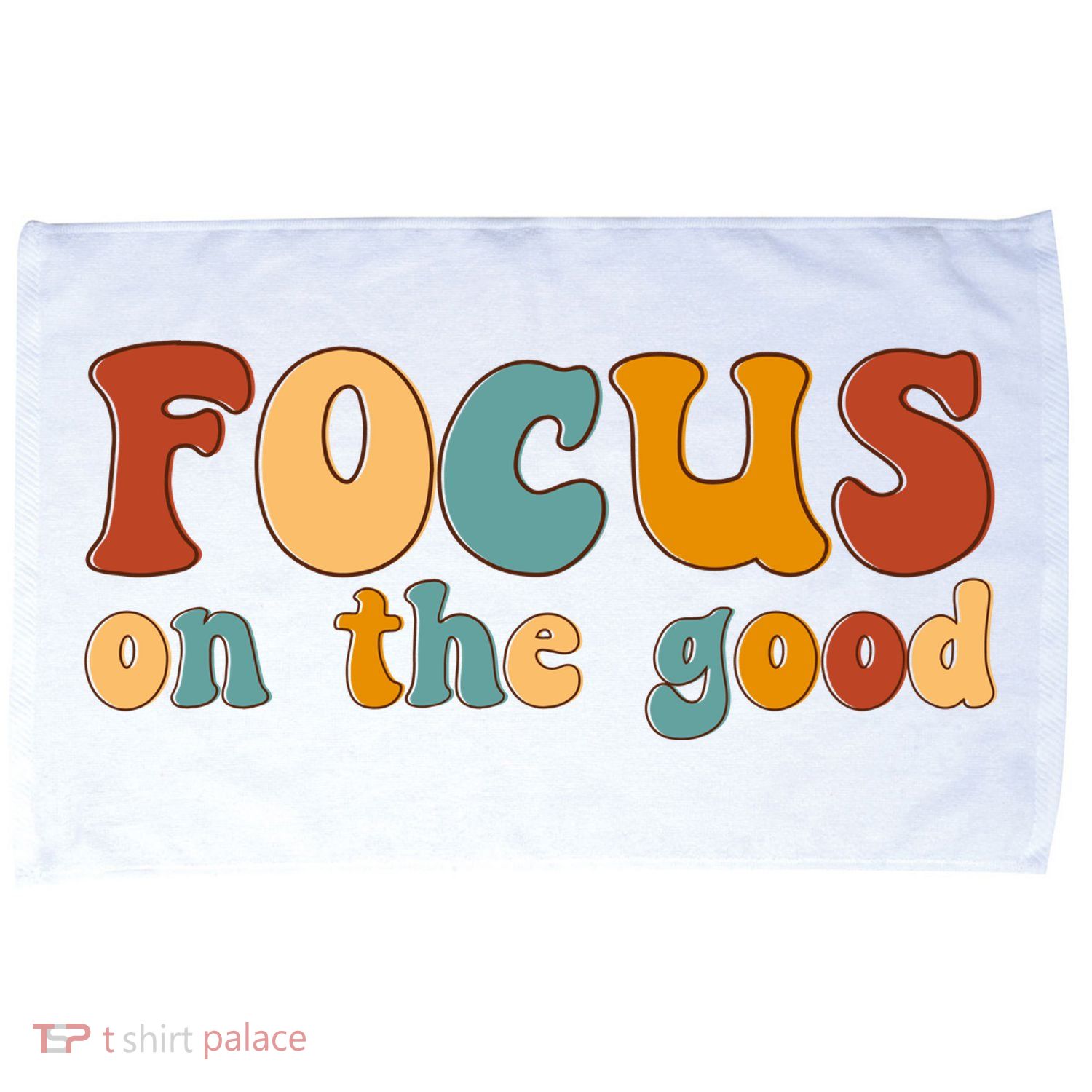 Focus On The Good Retro Quote Microfiber Hand Towel