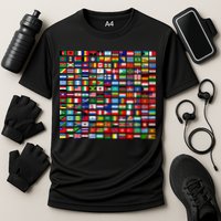 Flags Of The Countries Of The World Graphic Cool Designs Meaningful Gift Cooling Performance Crew T-Shirt