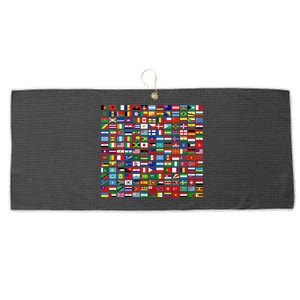 Flags Of The Countries Of The World Graphic Cool Designs Meaningful Gift Large Microfiber Waffle Golf Towel